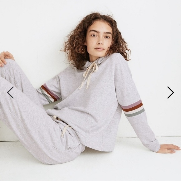 Madewell MWL Icy Heather Gray Superbrushed Easygoing Hoodie - Picture 1 of 6